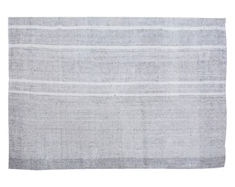 209x310cm , Striped Design Turkish Kilim Rug, Minimalist Kilim Rug, Stripe Kilim Rug, Striped Turkish Rug, Striped Kilim Rug 6'10x10'2 feet