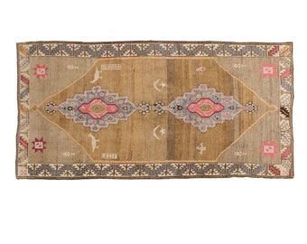 5x10 rug, 4.11 x 10 rug, Vintage Rug, Area Rug, Turkish Rug, 4.11 x 10 feet, Oushak Rug, Antique Rug, Wool Rug, Large Rug, Old Rug