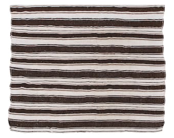Minimalist Kilim Rug,Goat Hair Turkish Rug,Striped Kilim Rug 6'9 x 7'9 feet,Minimal Kilim Rug,205x235cm,Goat Hair Turkish Kilim Rug