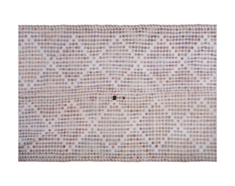Minimalist Modern Kilim Rug, Striped Turkish Rug, 193x277 cm, 6'4x9'1 ft, Pale Color Kilim, Organic Wool, Vintage Handwoven Rug