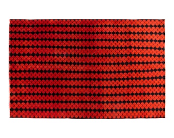 Red Rug, Modern Design Turkish Rug, Vintage Rug, Area Rug, 3.10 x 6.7 feet, Oushak Rug, Antique Rug, Handmade Rug, Decorative Rug,Old Rug