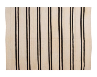 5x7 Striped Design Turkish Kilim,Stripe Kilim Rug,142x210cm,Minimalist Modern Kilim Rug,Striped Turkish Rug, Striped Kilim Rug 4'8x6'11 feet