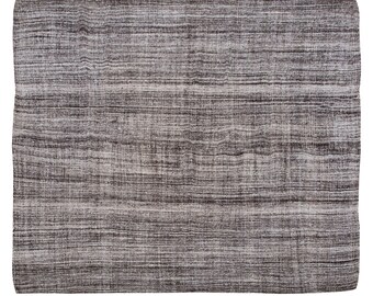 6'8x7'5 feet,Stripe Kilim Rug,204x225cm,Striped Design Turkish Kilim Rug Minimalist Modern Kilim Rug, Pale colors Striped Kilim Rug