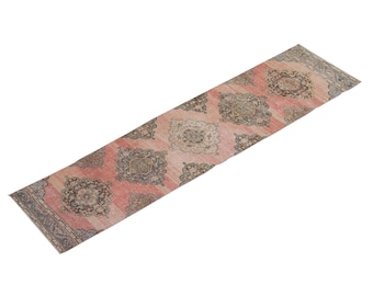 2'6 X 13 feet distressed rug runner,Oushak runner rug,oushak runner vintage,hallway long narrow runner,home decor rug Runner,Turkish Runner