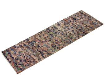 Turkish Rug", Runner Rug, Vintage Rug, 2.2 x 7.7 feet, Kitchen Rug, Oushak Rug, Antique Rug, Oriental Rug, Hallway Rug, Muted Rug, Wool Rug