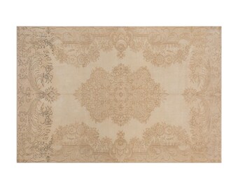 Vintage Rug, Area Rug, Turkish Rug, 6.4 x 10.4 feet, Oushak Rug, Antique Rug, Oriental Rug, Handmade Rug, Decorative Rug, Large Rug,Old Rug