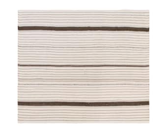 Stripe Kilim Rug, 210 x 220 cm , Striped Design Turkish Kilim Rug, Minimalist Kilim Rug, Striped Turkish Rug, Striped Kilim Rug 7 x 7'3 ft