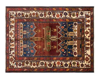 6x8 rug, 5.5 x 7.6 rug, Turkish Rug, Vintage Rug, Area Rug, 5.5 x 7.6 feet, Oushak Rug, Antique Rug, Oversized Rug, Large Rug, Old Rug