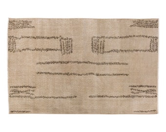 Vintage Rug", Area Rug, Turkish Rug, 3.9 x 6.8 feet, Oushak Rug, Antique Rug, Oriental Rug, Handmade Rug, Decorative Rug, Muted Rug,Old Rug