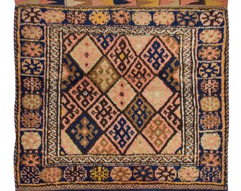 3x3 bagface Small oushak Rug,Area Rug,100 years old Rug,Small Area Rug,Small Rug,2'9 x 3'1 ft / 85x93 cm,Vintage Rug,Turkish Rug,Oushak rug