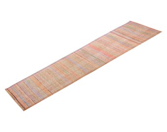 3'9 x 16'9 feet/115x510 cm, Striped Runner, Minimalist Kilim Rug,Oushak Kilim Rug,Vintage Kilim Rug,Striped Design Turkish Kilim Rug