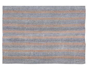 6'5x8'7 feet / 195x262 cm, Vintage Kilim Rug,Goat Hair Turkish Kilim Rug,Minimalist Modern Kilim Rug,Oushak Kilim Rug,Area Rug,Old Rug