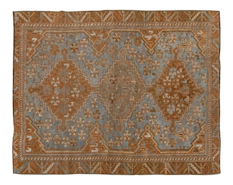 Area Rug, Turkish Rug, Vintage Rug, 3.8 x 4.7 feet, Oushak Rug, Antique Rug, Oriental Rug, Handmade Rug, Decorative Rug, Muted Rug, Old Rug