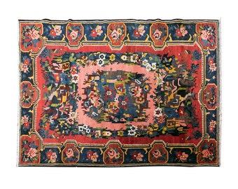 5x7 rug, 5 x 7.3 rug, Area Rug, Turkish Rug, Vintage Rug, 5 x 7.3 feet, Oushak Rug, Antique Rug, Oversized Rug, Large Rug, Old Rug