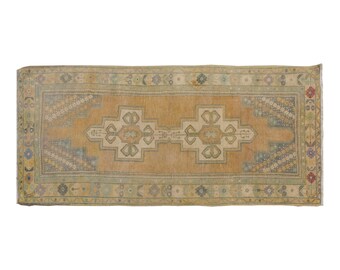 Oushak Rug, Area Rug, Turkish Rug, Vintage Rug, 3.10 x 7.11 feet, Antique Rug, Oriental Rug, Handmade Rug, Decorative Rug, Muted Rug,Old Rug