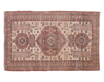 Turkish Rug, Vintage Rug, 4 x 6 feet, Oushak Rug, Antique Rug, Oriental Rug, Handmade Rug, Decorative Rug, Muted Rug, Old Rug,Area Rug