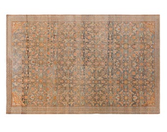 Vintage 60+ Yr Anatolian Turkish  Rug – Handwoven Wool on Wool, Bohemian & Caucasian Motifs – 220x330 cm / 7.2x10.8 ft – Artisan Elegance