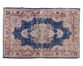 Oushak Rug", Area Rug, Turkish Rug, Vintage Rug, 4 x 6.9 feet, Antique Rug, Oriental Rug, Handmade Rug, Decorative Rug, Muted Rug, Old Rug