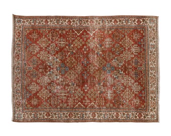 Area Rug, "Turkish Rug, Vintage Rug, 3.6 x 5.2 feet, Oushak Rug, Antique Rug, Oriental Rug, Handmade Rug, Decorative Rug, Muted Rug, Old Rug