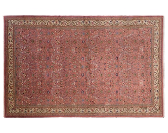 Vintage Kayseri Wool Carpet 8'11" x 13'3" | 273 x 405 cm, Handwoven Turkish Rug, Bohemian Nomadic Design, 1960s Large Area Rug