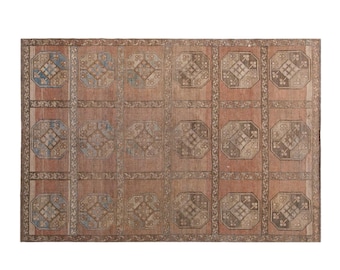 Vintage Anatolian Rug 5'7" x 8'2" (170x250 cm), 60+ Years Old Turkish Oushak Rug, Handmade Antique Rug, Boho Area Rug