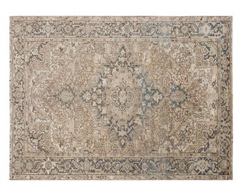 Large Turkish Rug, Vintage Rug, Area Rug, 242x330 cm (7.9x10.8 ft), Oushak Rug, Antique Handmade Rug, Oriental Old Rug, 60+ Yr Old
