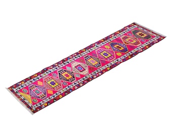 2'8 X 11'6 Floor Turkish Runner,Oushak Rug Runner,Vintage Runner Rug,Oushak Rug Runner,Handmade Rug,Floor rug runner,Home Decor Rug Runner