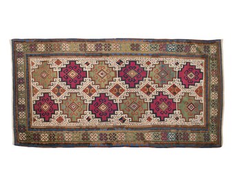 4x7 rug, 4.3 x 7.4 rug, Turkish Rug, Vintage Rug, Area Rug, 4.3 x 7.4 feet, Oushak Rug, Antique Rug, Oversized Rug, Large Rug, Old Rug