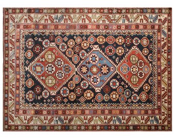 Antique Turkish Rug 127x180 cm (4.2x5.9 ft) – Handmade Wool Carpet, Vintage Oriental Area Rug, Muted Bohemian Decorative Rug, 60+ Yrs Old
