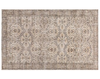 Vintage Turkish Rug, Handwoven Oushak Rug, Excellent Condition Rug, Decorative Rug, Muted Colors, 4'10 x 8'2 ft, 148x250 cm, 60+ years old
