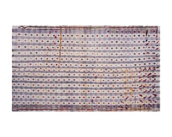 Minimalist Modern Kilim Rug 175x281 cm, Striped Turkish Kilim Rug, Handwoven Wool, Striped Design, Soft Muted Colors, 5'9" x 9'3" Feet