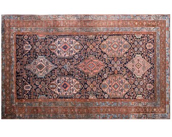 Large Vintage Turkish Oushak Rug 204x355cm (6'8"x11'6") – 60+ Years Old Handmade Wool Carpet, Antique Oriental Rug, Bohemian Statement Piece