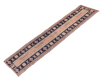 Runner Rug, Antique Rug, 2 x 11.9 feet, Oushak Rug, Vintage Rug, Turkish Rug, Hallway Rug, Floor Rug, Kitchen Rug, Wool Rug, Old Rug
