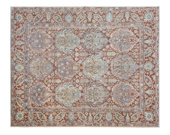 Antique Turkish Oushak Rug 327x400 cm (10'9" x 13'1"), Vintage Handmade Wool, 60+ Years Old Oversized Area Rug