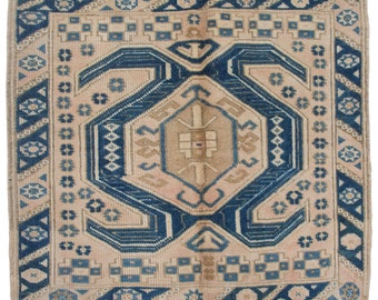Vintage Rug, Turkish Rug,Abstract design rug,Trend Rug,Muted Colors Rug,Shabby Rug, FREE SHIPPING,Small Rug, 2'9" x 3'1" feet / 85 x 95 cm