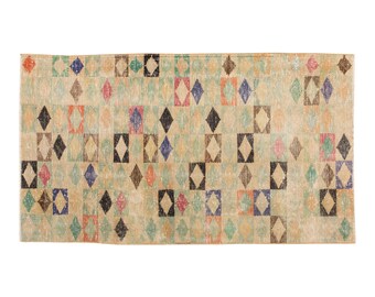 Turkish Rug, Vintage Rug, 3 x 6.1 feet, Oushak Rug, Antique Rug, Oriental Rug, Handmade Rug, Decorative Rug, Muted Rug, Old Rug,Area Rug