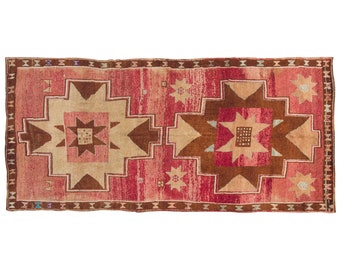 Turkish Rug", Vintage Rug, Area Rug, 5.11 x 12.6 feet, Oushak Rug, Antique Rug, Oriental Rug, Handmade Rug, Decorative Rug,Large Rug,Old Rug