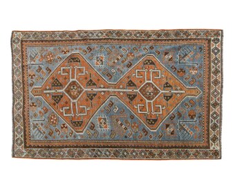 Turkish Rug", Vintage Rug, Area Ru 2'4 x 4 feet, Oushak Rug, Antique Rug, Oriental Rug, Handmade Rug, Decorative Rug, Muted Rug, Old Rug