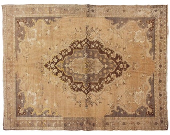6x9 rug, 6.4 x 8.6 rug, Area Rug, "Turkish Rug, Vintage Rug, 6.4 x 8.6 feet, Oushak Rug, Antique Rug, Oversized Rug, Large Rug,Old Rug