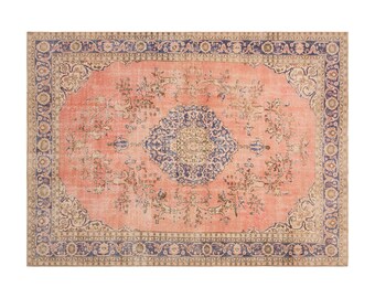 Turkish Rug, Vintage Rug, Area Rug, 8'3 x 12'8 feet, Oushak Rug, Antique Rug, Oriental Rug, Handmade Rug, Decorative Rug, Large Rug, Old Rug