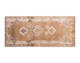 6'4 x 9'3 ft Vintage Rug Runner,Floor Oushak Rug,Hallway Turkish Rug Runner,Oushak Rugs,long runner, narrow long runner,192 x 282 cm Runner