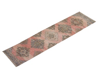 2'6 X 13 feet distressed rug runner,Oushak runner rug,oushak runner vintage,hallway long narrow runner,home decor rug Runner,Turkish Runner