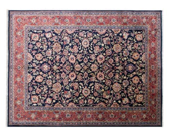 Turkish Vintage Rug 9'2" x 12'4" (280x375 cm), 60+ Years Old Handmade Oushak Rug, Antique Rug, Area Rug, Bohemian Rug