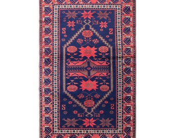 Vintage Turkish Prayer Rug, 3.3x5.1 ft, 100x155 cm, Handmade Anatolian Wool Rug