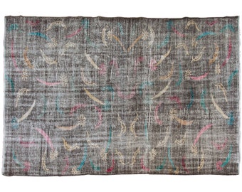 Vintage Rug", Area Rug, Turkish Rug,  6.3 x 9.2 feet, Oushak Rug, Large Rug, Oriental Rug, Handmade Rug, Decorative Rug, Muted Rug,Old Rug