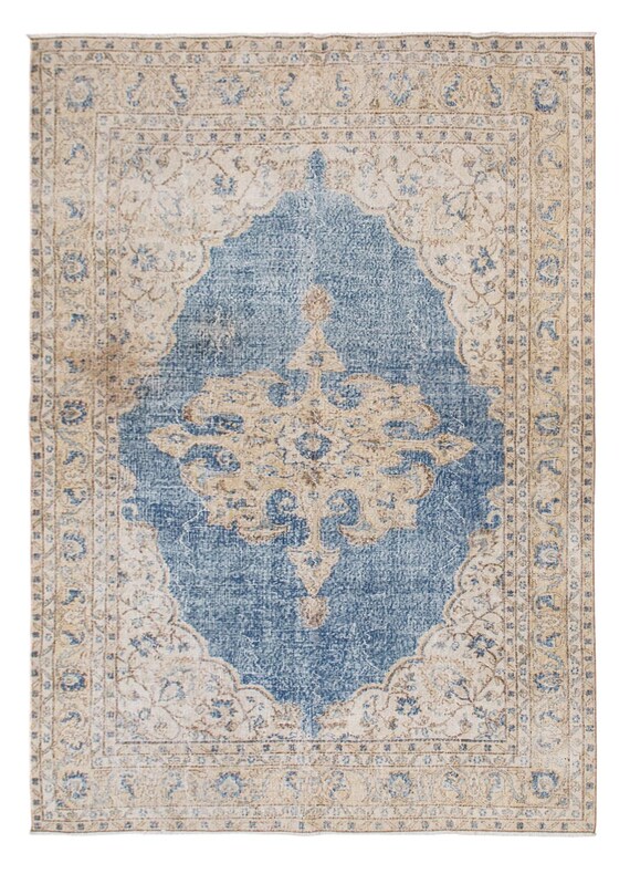 Vintage Wool Turkish Rug 7'2