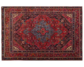 Muted Colors, Decorative Rug, Vintage Turkish Oushak Rug 5'0" x 7'0" | 146x214 cm, Handwoven Antique Area Rug, Boho Nomadic Wool Rug, 60+YO