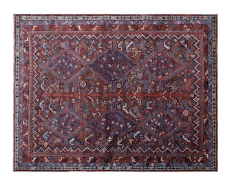 Hallway Rug 4'11" x 6'5" (150 x 195 cm) Vintage Oushak Rug 60+ Years Old, Pale Muted Colors Rug, Distressed Turkish Rug, Area Rug