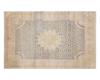 Vintage Turkish Area Rug, 9x14.3 ft, 275x435 cm, Handmade Anatolian Wool Rug