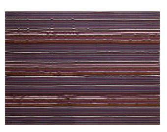 Minimalist Vintage Turkish Kilim Rug 295x400 cm (9.7x13.1 ft) | Handwoven 60+ Years Old